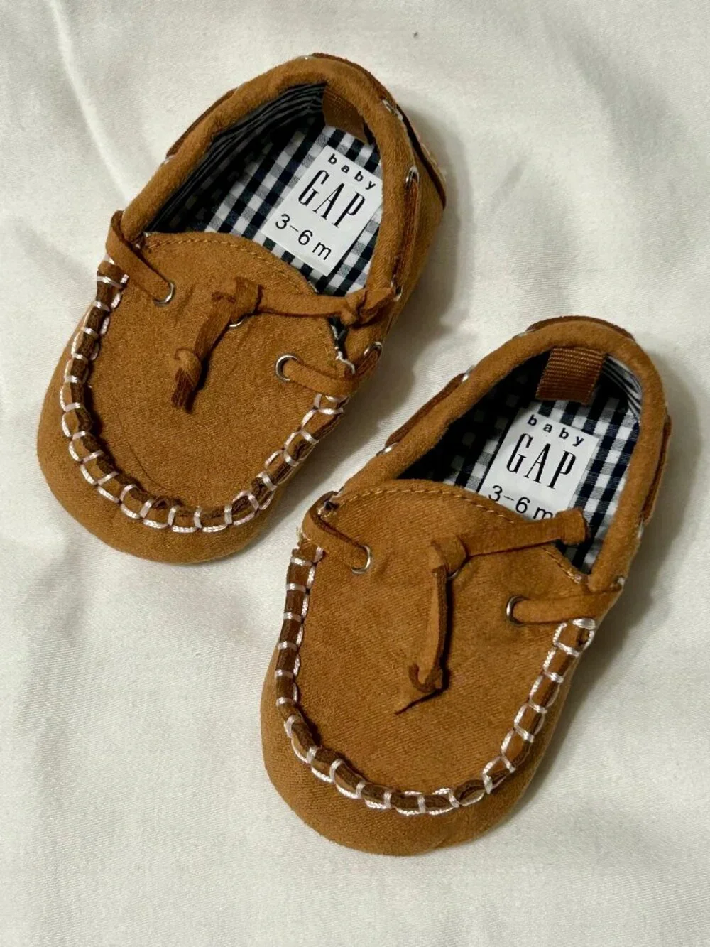 3-6 month Baby Gap Brown Moccasins Excellent condition